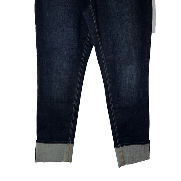 Chico's So Slimming Ankle Jeans Dark Wash Sz L (2) 12 Cuffed Hem Casual Comfort - Picture 3 of 10